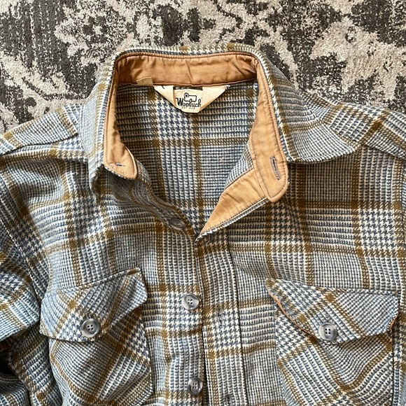 Vintage Woolrich Plaid Wool Flannel Shirt Jacket size large - Picture 6 of 9